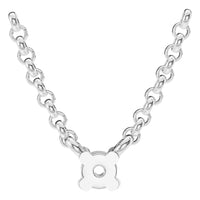 NE-1052 White Gold Necklace UNSET - BACK