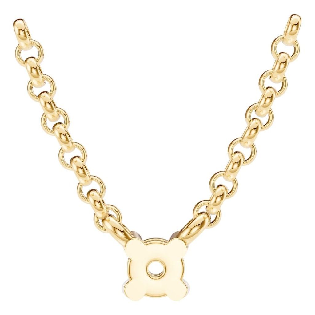 NE-1052 Yellow Gold Necklace UNSET - BACK