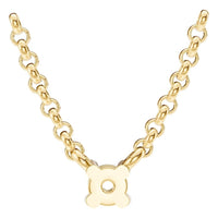 NE-1052 Yellow Gold Necklace UNSET - BACK
