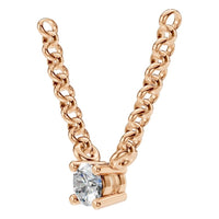 NE-1052 Rose Gold Necklace SET - ANGLE