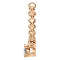 NE-1052 Rose Gold Necklace SET - Side View