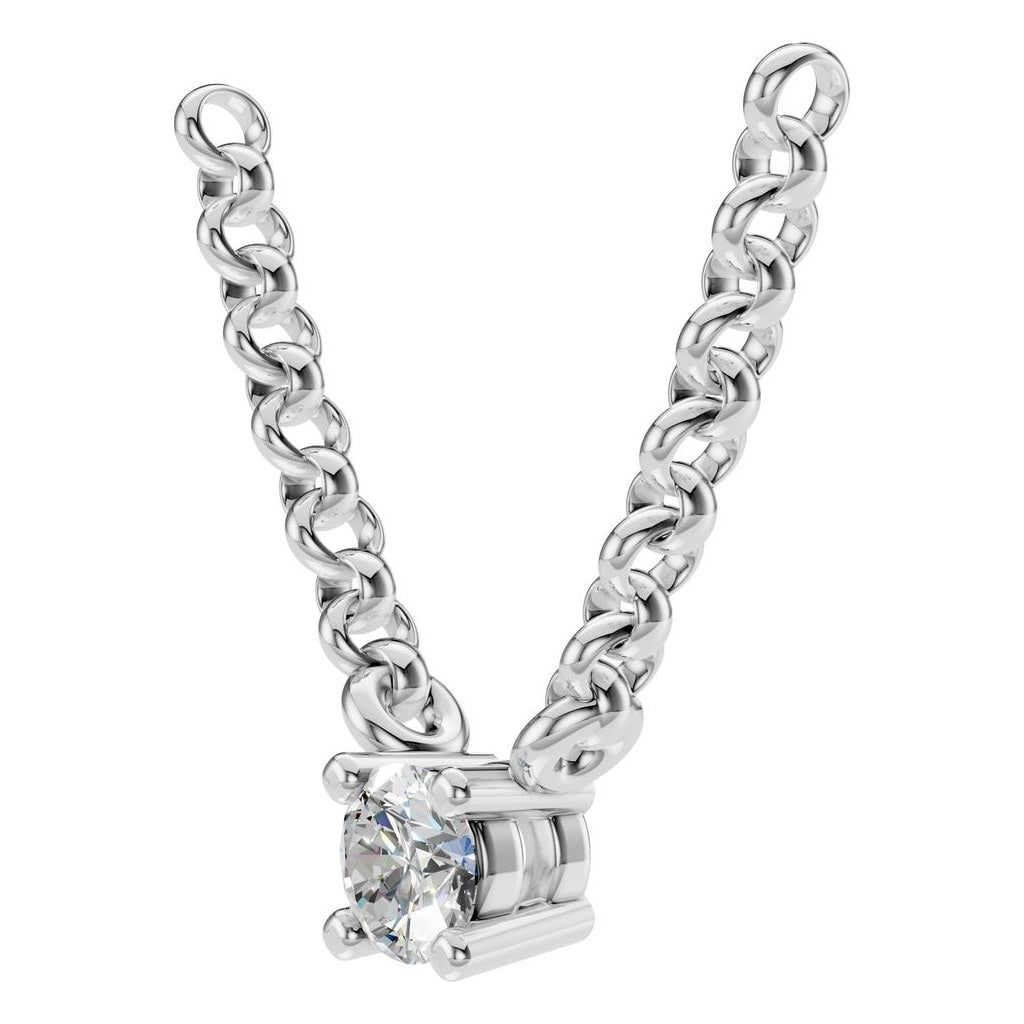 NE-1052 White Gold Necklace SET - ANGLE
