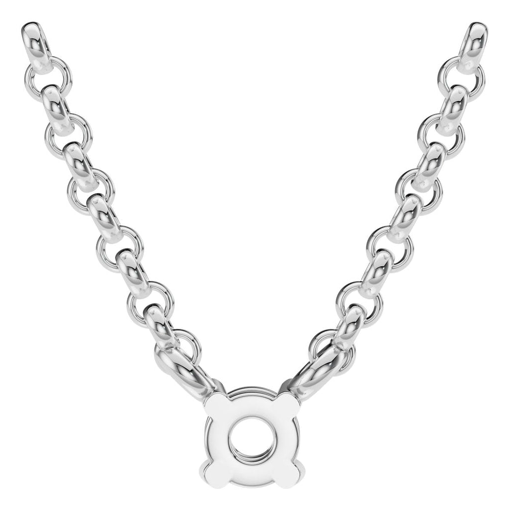 NE-1052 White Gold Necklace UNSET - BACK