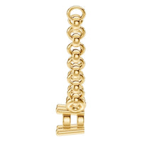 NE-1052 Yellow Gold Necklace UNSET - Side View