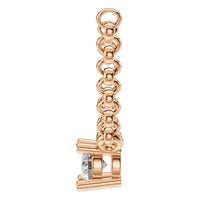 NE-1052 Rose Gold Necklace SET - Side View