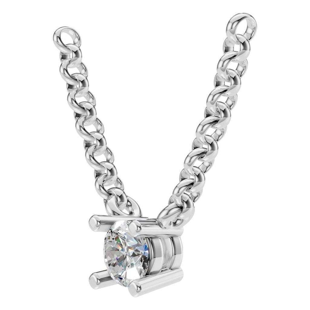 NE-1052 White Gold Necklace SET - ANGLE