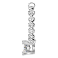 NE-1052 White Gold Necklace SET - Side View