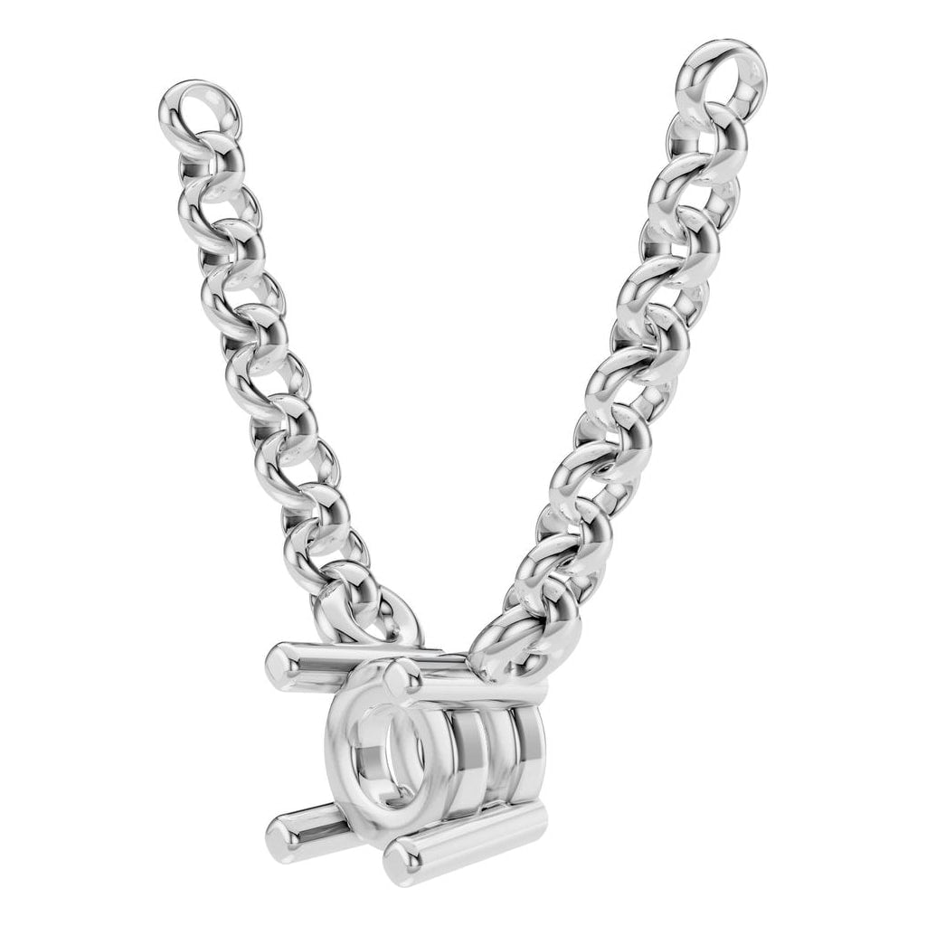 NE-1052 White Gold Necklace UNSET - ANGLE