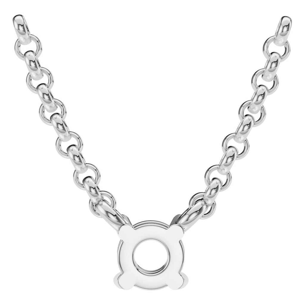 NE-1052 White Gold Necklace UNSET - BACK