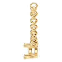 NE-1052 Yellow Gold Necklace UNSET - Side View
