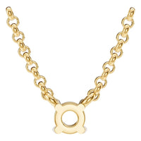 NE-1052 Yellow Gold Necklace UNSET - BACK