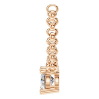 NE-1052 Rose Gold Necklace SET - Side View