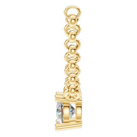 NE-1052 Yellow Gold Necklace SET - Side View