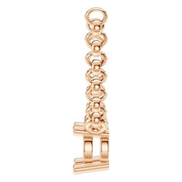 NE-1052 Rose Gold Necklace UNSET - Side View