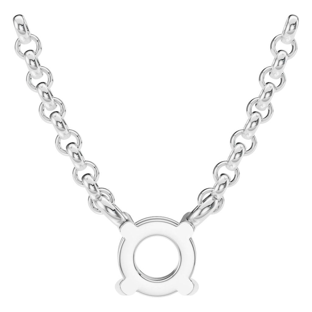 NE-1052 White Gold Necklace UNSET - BACK