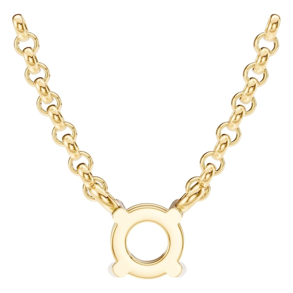 NE-1052 Yellow Gold Necklace UNSET - BACK