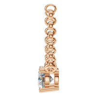 NE-1052 Rose Gold Necklace SET - Side View