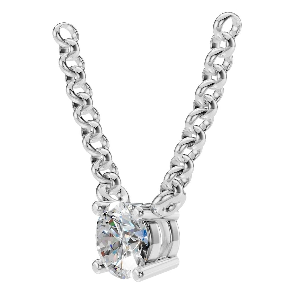 NE-1052 White Gold Necklace SET - ANGLE