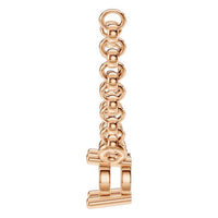 NE-1052 Rose Gold Necklace UNSET - Side View