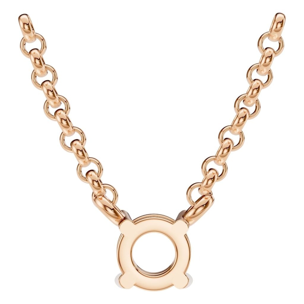 NE-1052 Rose Gold Necklace UNSET - BACK