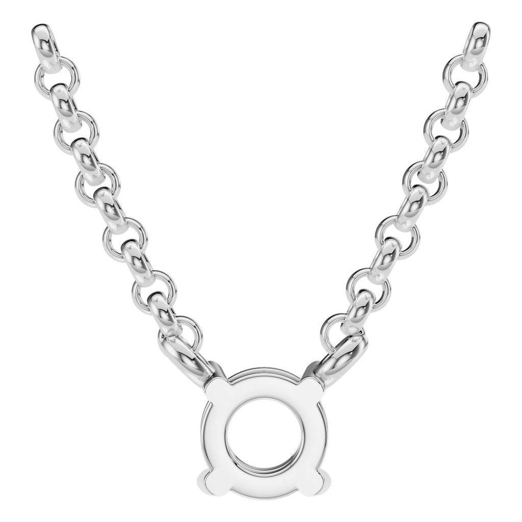NE-1052 White Gold Necklace UNSET - BACK