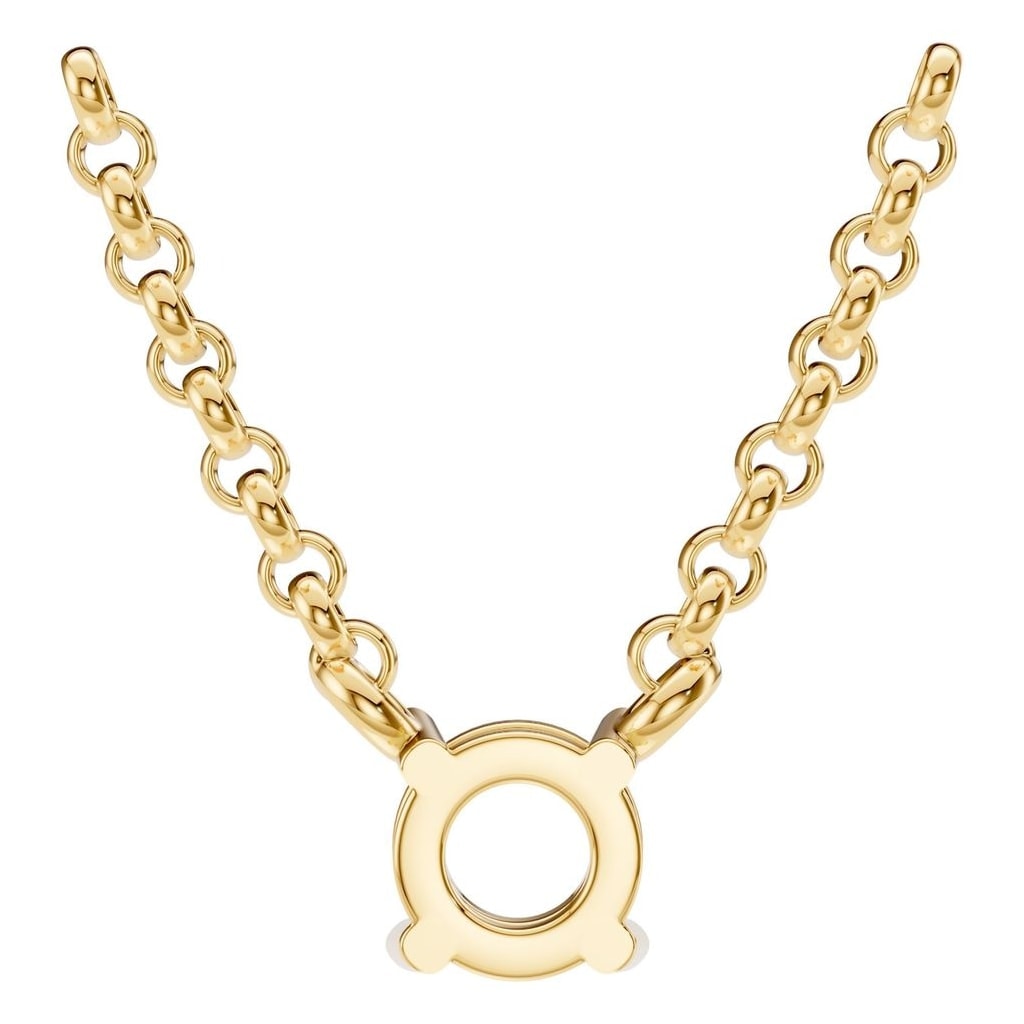 NE-1052 Yellow Gold Necklace UNSET - BACK