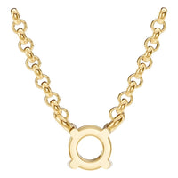 NE-1052 Yellow Gold Necklace UNSET - BACK