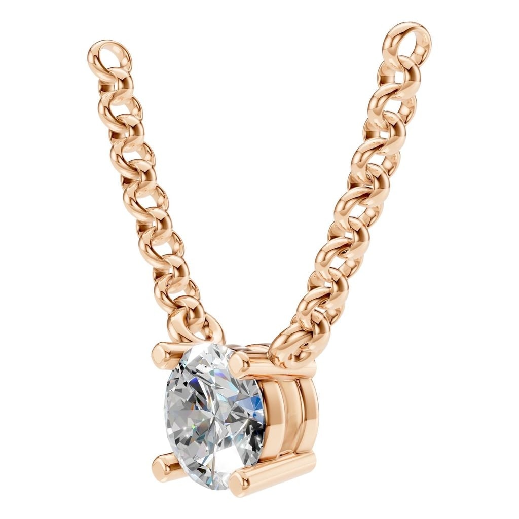 NE-1052 Rose Gold Necklace SET - ANGLE