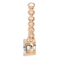 NE-1052 Rose Gold Necklace SET - Side View