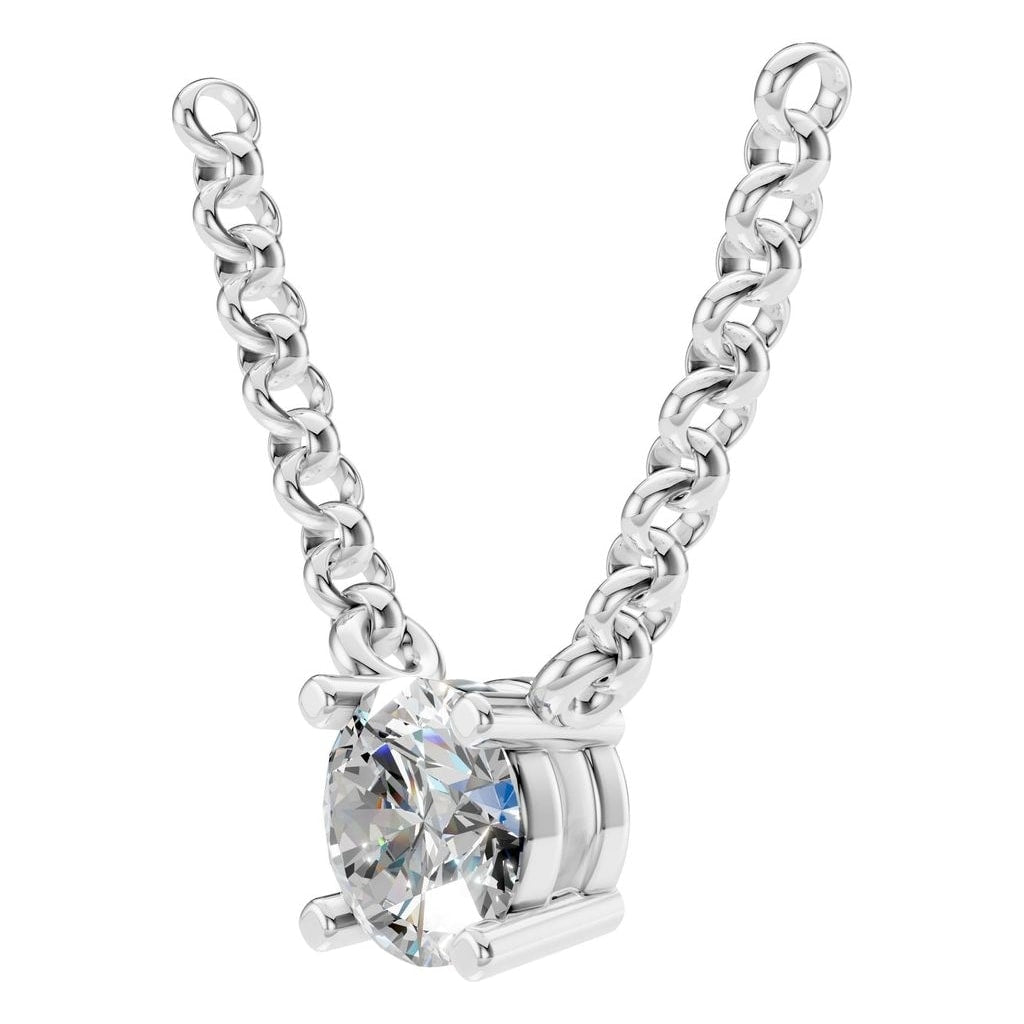 NE-1052 White Gold Necklace SET - ANGLE