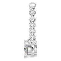 NE-1052 White Gold Necklace SET - Side View
