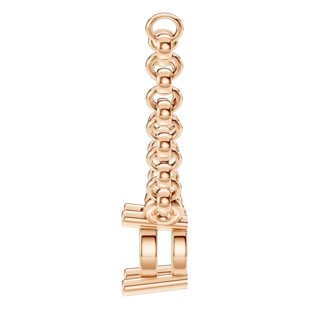 NE-1052 Rose Gold Necklace UNSET - Side View