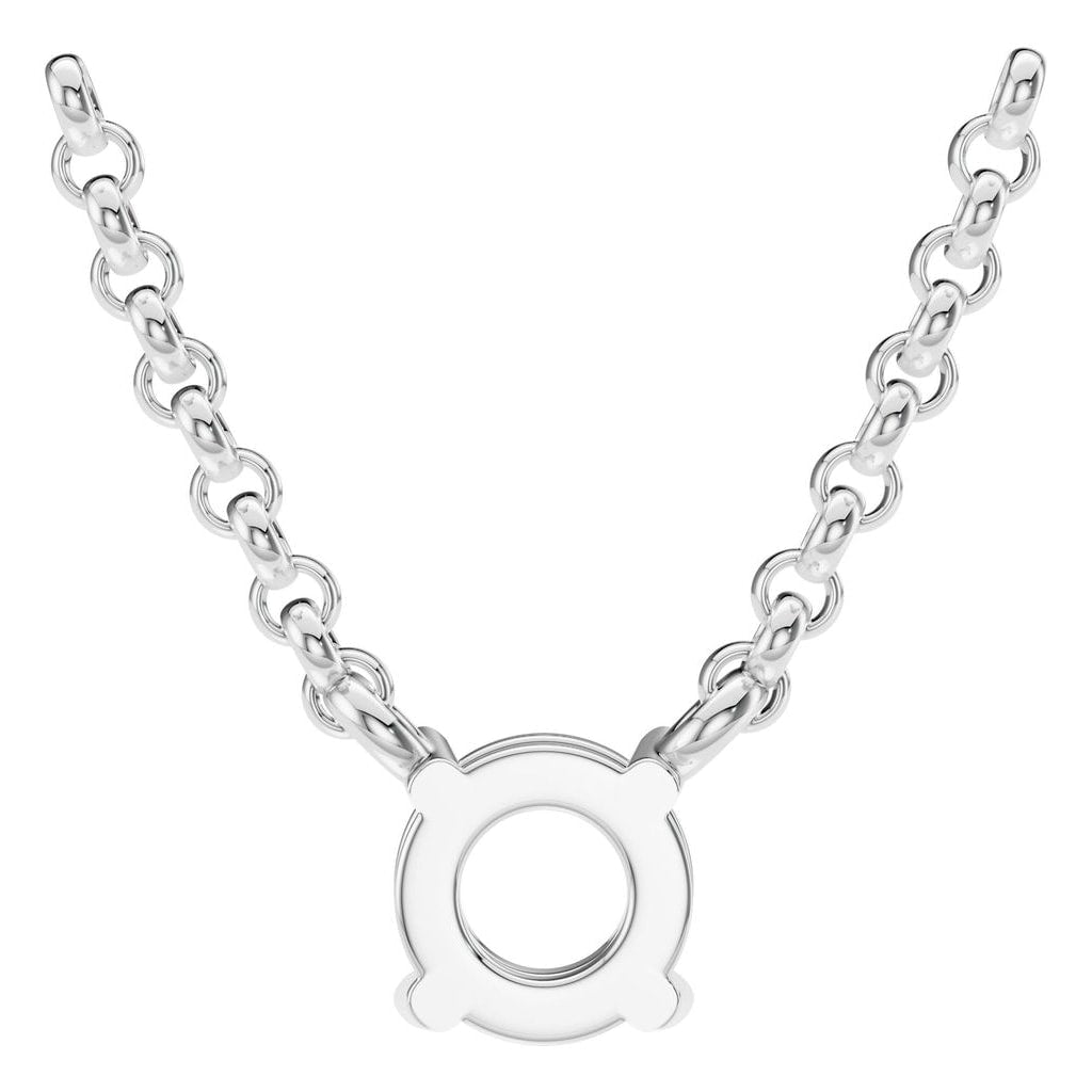 NE-1052 White Gold Necklace UNSET - BACK