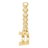 NE-1052 Yellow Gold Necklace UNSET - Side View