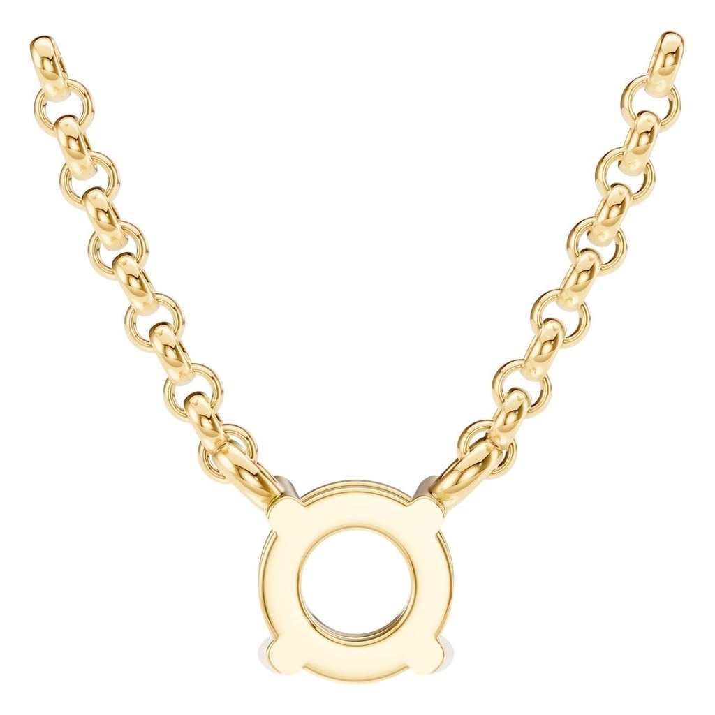 NE-1052 Yellow Gold Necklace UNSET - BACK