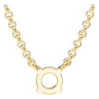NE-1052 Yellow Gold Necklace UNSET - BACK
