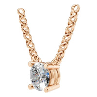 NE-1052 Rose Gold Necklace SET - ANGLE