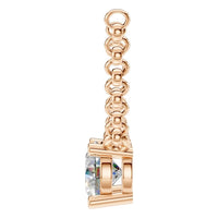 NE-1052 Rose Gold Necklace SET - Side View