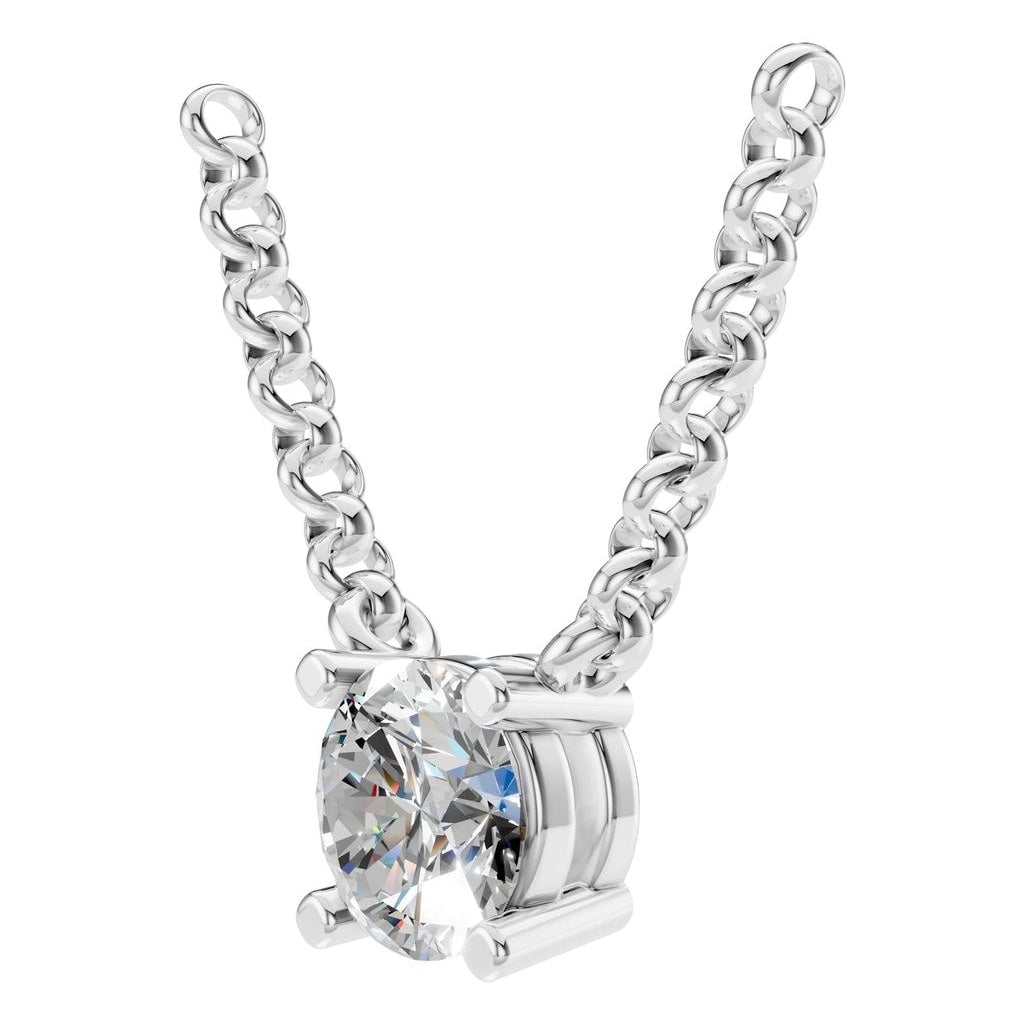 NE-1052 White Gold Necklace SET - ANGLE