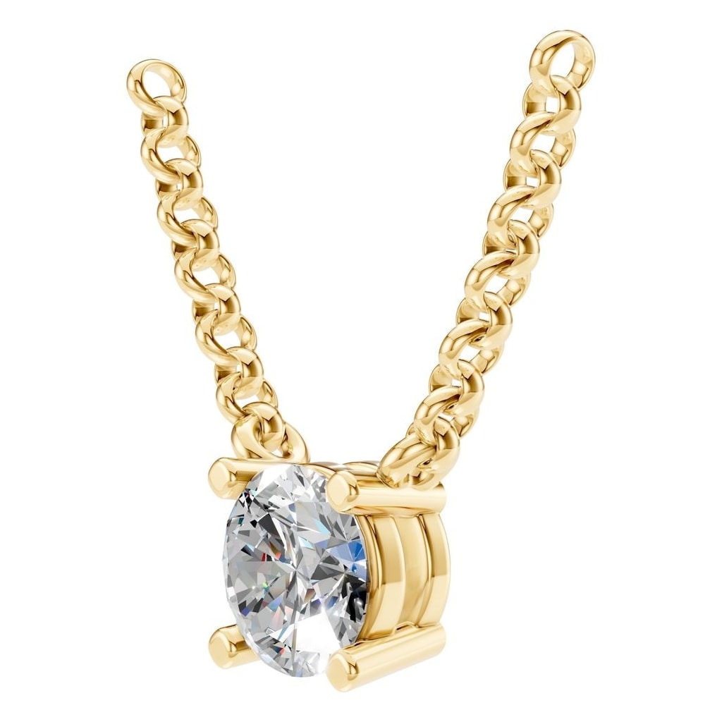 NE-1052 Yellow Gold Necklace SET - ANGLE