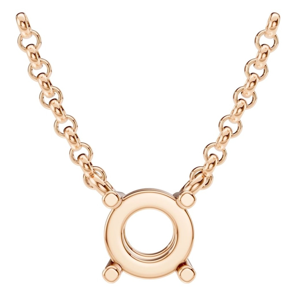 NE-1052 Rose Gold Necklace UNSET - Main View