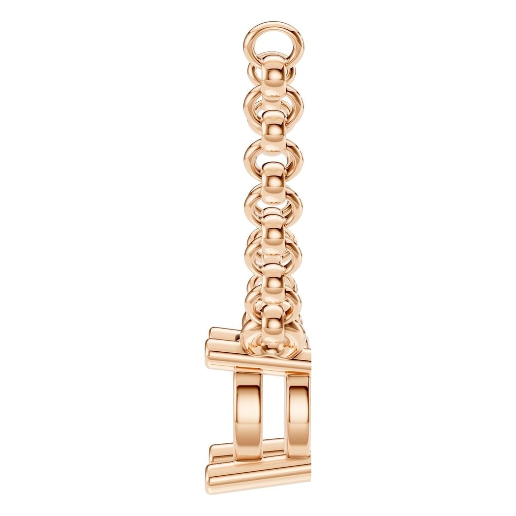 NE-1052 Rose Gold Necklace UNSET - Side View