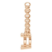 NE-1052 Rose Gold Necklace UNSET - Side View