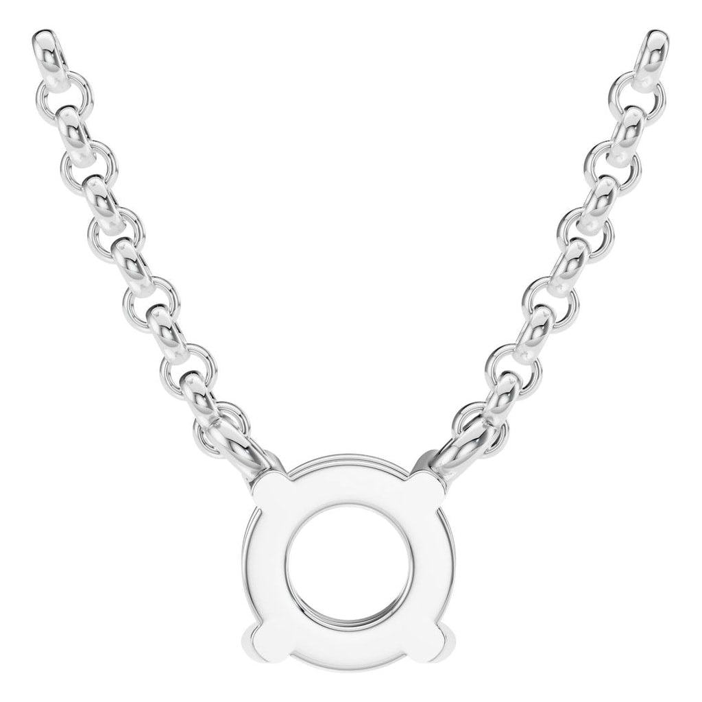 NE-1052 White Gold Necklace UNSET - BACK