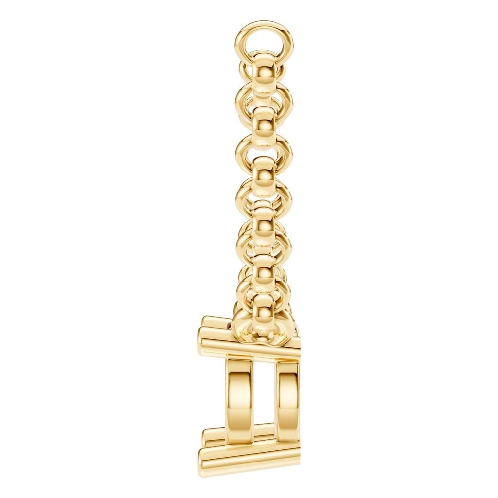 NE-1052 Yellow Gold Necklace UNSET - Side View