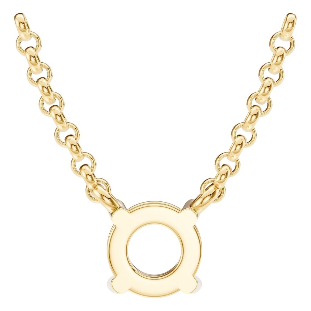 NE-1052 Yellow Gold Necklace UNSET - BACK