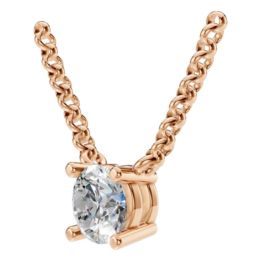 NE-1052 Rose Gold Necklace SET - ANGLE