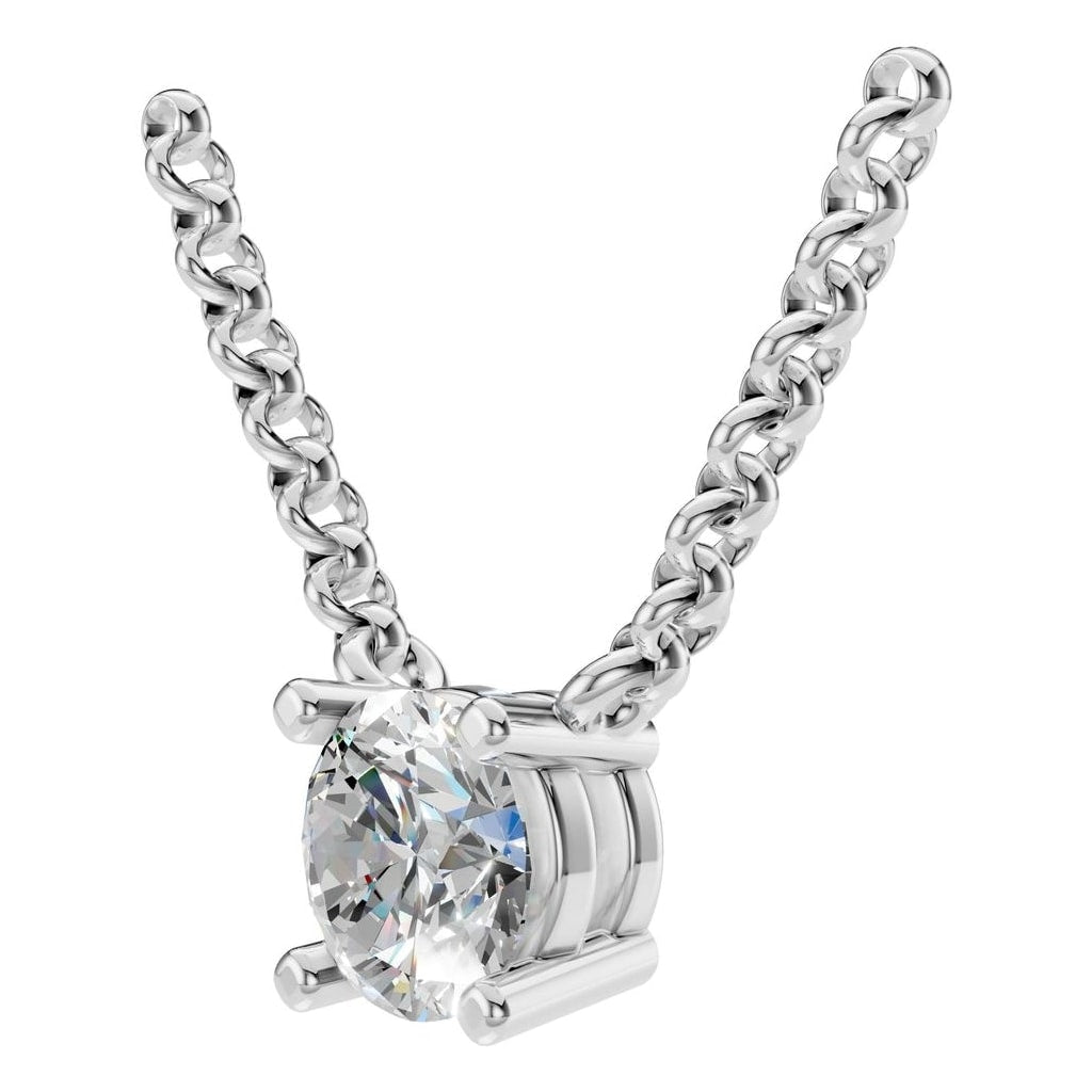 NE-1052 White Gold Necklace SET - ANGLE