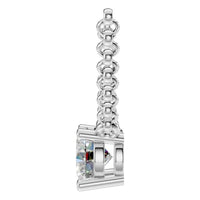 NE-1052 White Gold Necklace SET - Side View