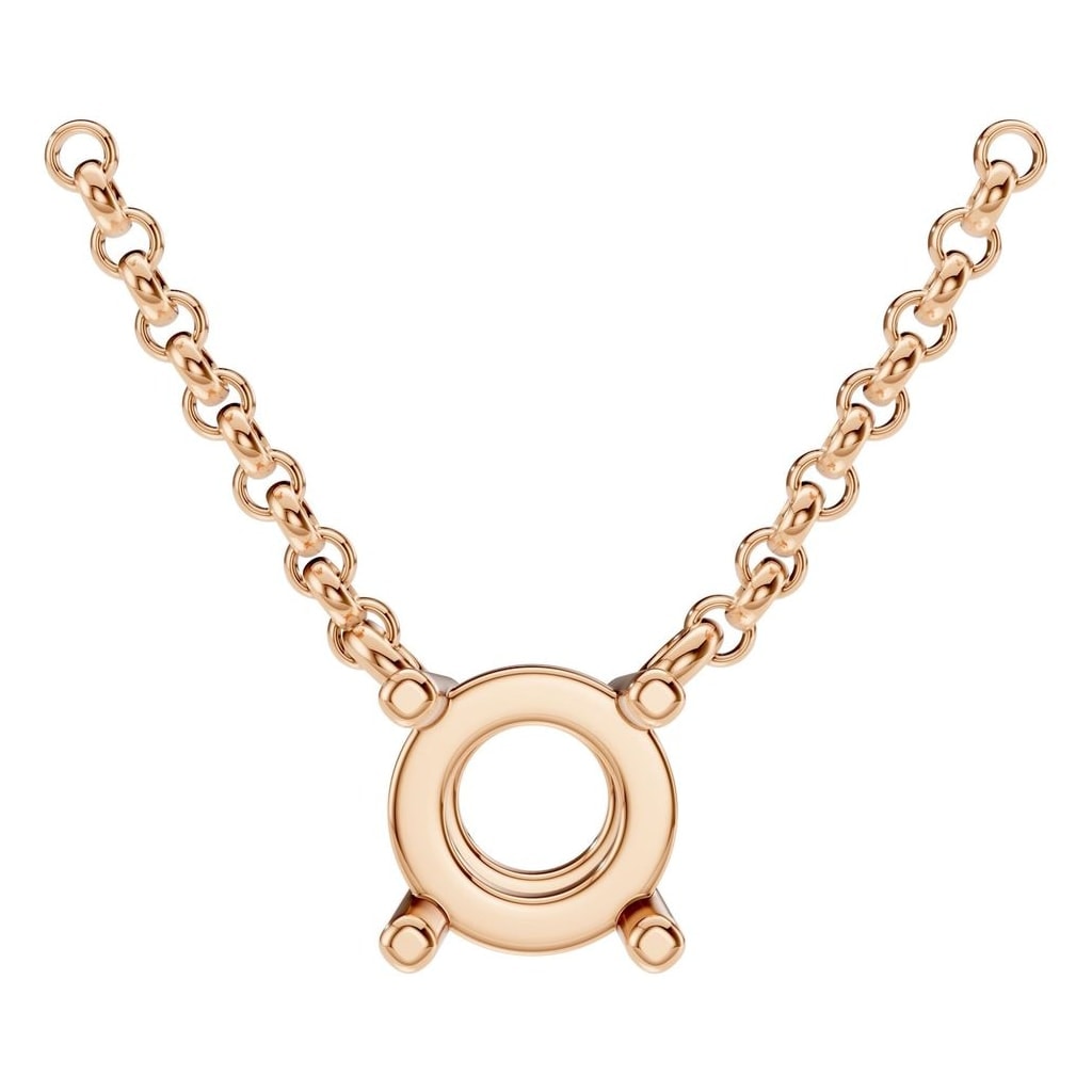 NE-1052 Rose Gold Necklace UNSET - Main View